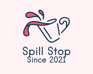 Spilling Juice Cup logo design