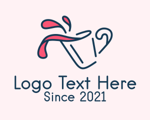 Mug - Spilling Juice Cup logo design