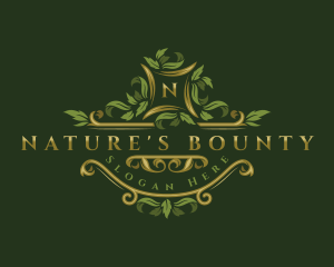 Natural Organic Leaves logo design