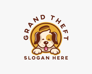 Veterinarian - Puppy Comb Grooming logo design