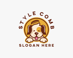 Puppy Comb Grooming logo design