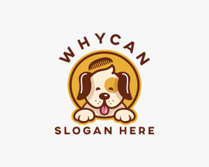 Pet Shop - Puppy Comb Grooming logo design