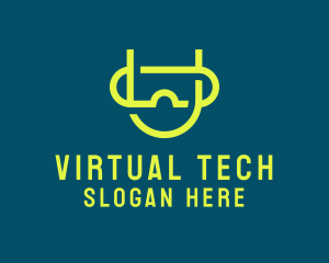 Virtual - Virtual Reality Goggles logo design