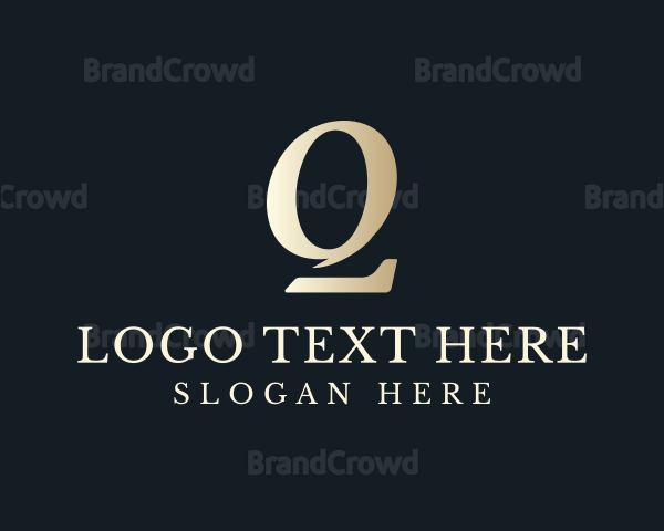 Elegant Gold Letter Q Logo