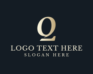 Wedding - Elegant Gold Letter Q logo design