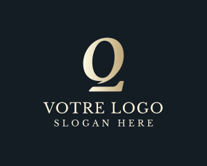 Elegant Gold Letter Q Logo