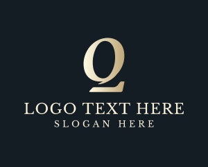 Lawyer - Elegant Gold Letter Q logo design