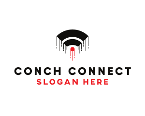 Wifi Signal Connection logo design