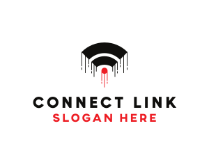 Wifi Signal Connection logo design