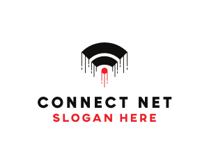 Wifi Signal Connection logo design