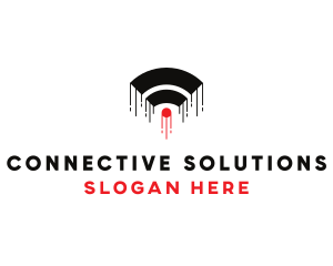 Wifi Signal Connection logo design