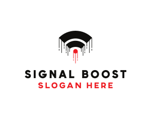 Wifi Signal Connection logo design