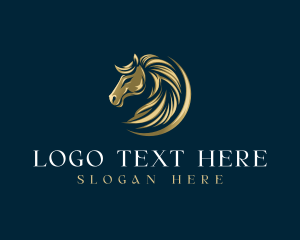 Horsebackriding - Luxury Equestrian Horse logo design