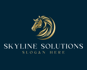 Luxury Equestrian Horse logo design