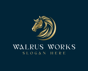 Luxury Equestrian Horse logo design