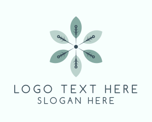Blue - Leaf Acupuncture Therapy logo design
