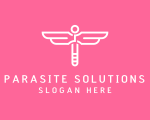 Parasite - Minimalist Dragonfly Wings logo design