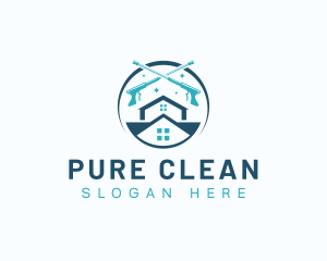 Pressure Washing Maintenance Cleaning logo design