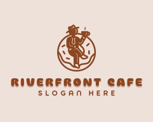 Donut Coffee Cafe logo design