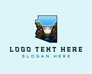 Hoover Dam - Lake Water Dam logo design