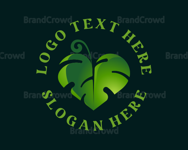 Green Heart Leaf Logo