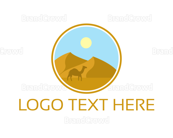 Camel Desert Badge Logo