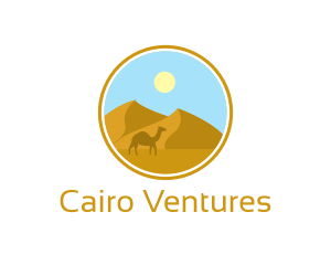 Cairo - Camel Desert Badge logo design