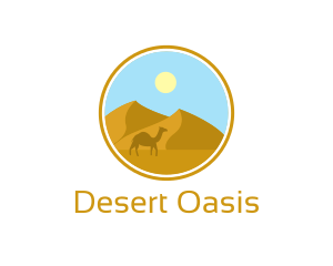 Camel - Camel Desert Badge logo design