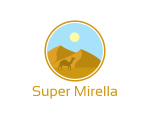 Egyptian - Camel Desert Badge logo design