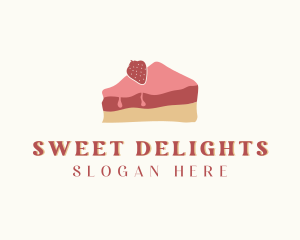 Cheesecake - Strawberry Cake Bakery logo design