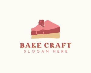 Strawberry Cake Bakery logo design