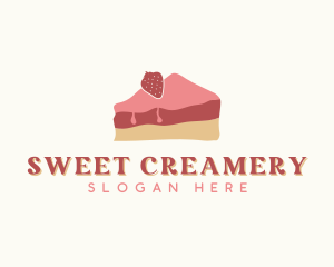 Strawberry Cake Bakery logo design