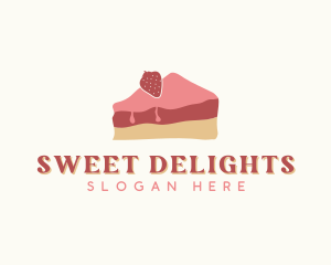 Strawberry Cake Bakery logo design