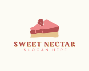 Strawberry Cake Bakery logo design