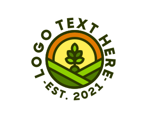 Veggie - Sprout Gardening Badge logo design