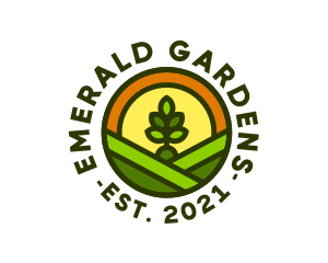 Sprout Gardening Badge logo design