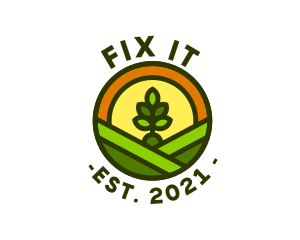 Sprout Gardening Badge logo design