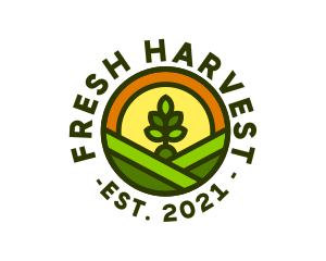Veggie - Sprout Gardening Badge logo design