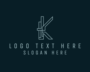 Industrial - Engineer Construction Contractor Letter K logo design