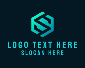 Letter S - Cyber Hexagon Letter S logo design