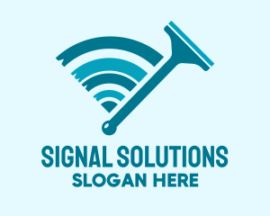 Signal - Squeegee Wiper Signal logo design