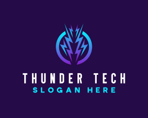 Lightning Thunder Bolt logo design