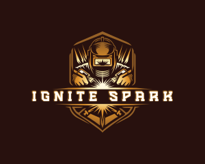 Welding Metal Sparks logo design