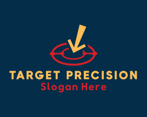 Shooting - Target Hit Arrow logo design