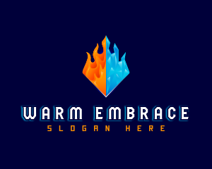 HVAC Fire Ice logo design