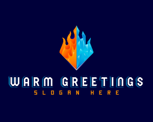 HVAC Fire Ice logo design