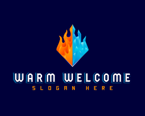 HVAC Fire Ice logo design