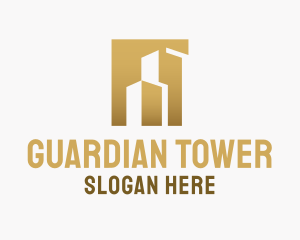 Tower Building Real Estate logo design