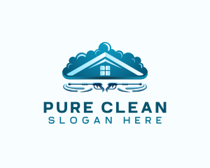 Bubble Cleaning Sanitation logo design