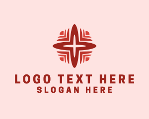 Cyber - Spliced Cross Business logo design